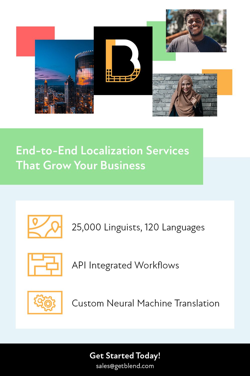 BLEND postcard back design